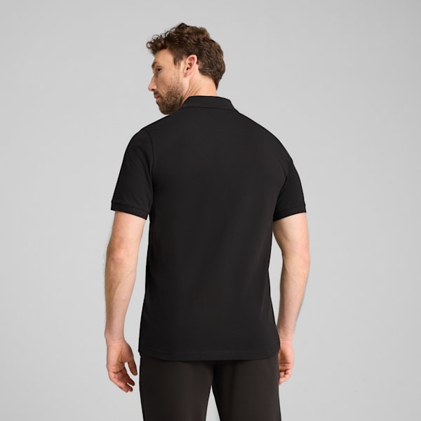 Camiseta tipo polo Essentials de piqué para hombre, PUMA Black, extralarge